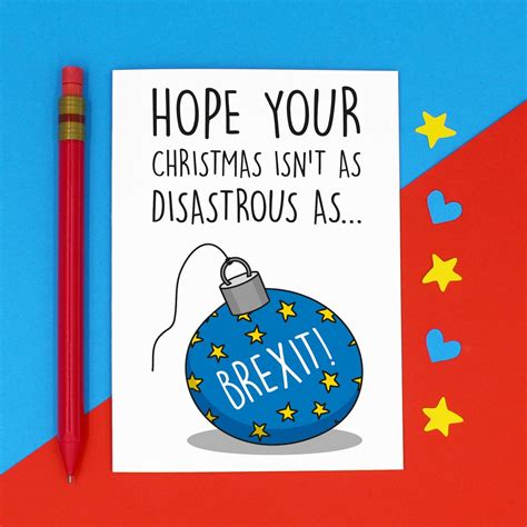 merry brexmas brexit christmas  card set etsy