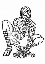 Coloring Spider Man Pages Kids Printable Spiderman Cartoons 4kids sketch template