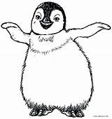 Penguin Coloring Pages Baby Cute Penguins Printable Kids Emperor Cartoon Drawing Pinguin Color Print Colouring Simple Rockhopper Sheet Drawings Step sketch template
