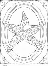 Dover Starfish Planets Sealife Doverpublications sketch template