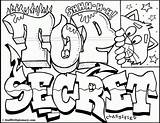 Coloring Graffiti Pages sketch template