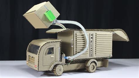 garbage truck  cardboard  home rc cardboard truck youtube