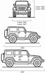 Wrangler Rubicon Cj7 Sahara Wranglers Blueprint Jipe Blueprints Jeeps 2dr Automotorpad Hami Lineart Samamjeep sketch template