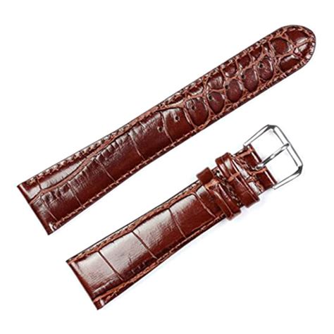 debeer   ands crocodile grain havana replacement leather strap  men brown