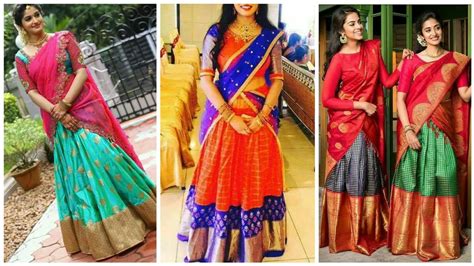 Pattu Half Saree Designs South Indian Pattu Saree Silk