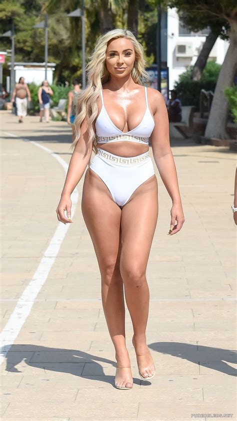 georgia cole cameltoe in tight white bikini