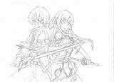 Sword Coloring Pages Asuna Anime Line Library Designlooter Template Clipart Drawings 58kb 1600 sketch template