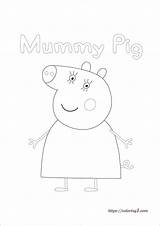 Peppa Mummy sketch template
