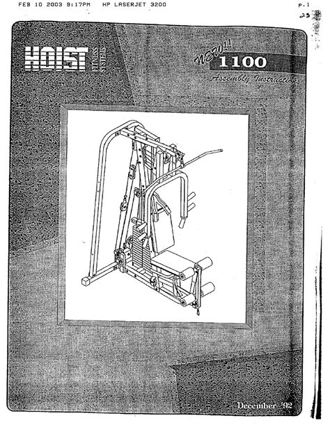 hoist fitness  assembly instructions manual   manualslib