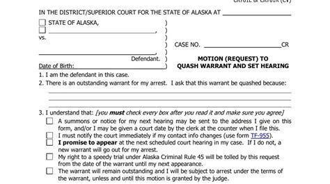quash warrant request fill  printable  forms
