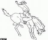 Cowboy Caballo Steigerend Vaquero Pferd Ausmalbilder Paard Rodeo Malvorlagen Aufzucht sketch template