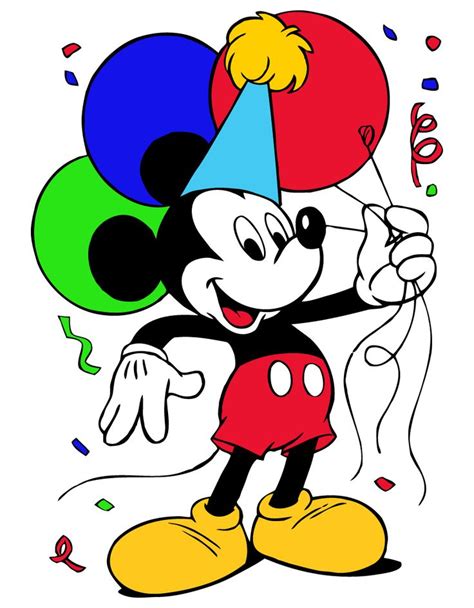 mickey mouse happy birthday clipart