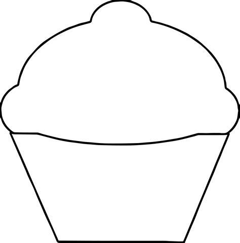 cupcake clipart outline    clipartmag