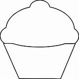 Cupcake Coloring Outline Empty Pages Easy Clipart Basic Drawing Printable Wecoloringpage Cupcakes Template Birthday Templates Cartoon Print Printables Cute Clipartmag sketch template