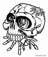 Totenkopf Ausmalbilder Skulls Lobanje Spiders Funnel Malvorlagen Bojanke Nazad Cool2bkids sketch template