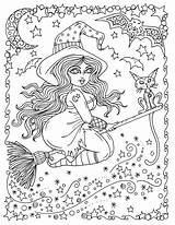 Witchy Fairy Justcolorr sketch template