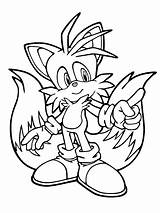 Tails Coloring Prower Miles Sonic Pages sketch template