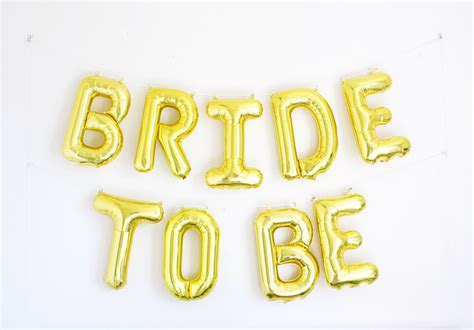 bride to be letter balloons bridal shower decor