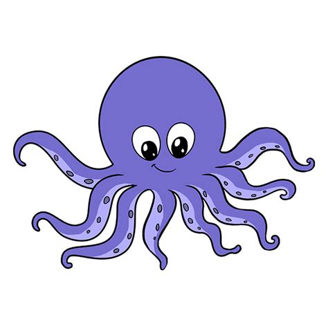 draw  octopus  easy drawing tutorial