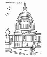 Coloring Building Buildings Capitol Pages Usa Printables States United History Colouring Sheets Book Kids Printable Adult Print Historic Drawing Famous sketch template