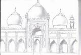 Masjid Nabawi Mosque Badshahi sketch template