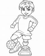 Football Coloring Boy Colouring Player Print Soccer Sheets Topcoloringpages Sheet sketch template
