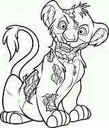 Simba Lion Kolorowanki Zumbi Scary Zombies Bestcoloringpagesforkids Kleurplaat Colorironline Desenhos Mono Jajaja sketch template