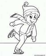 Coloring Skating Winter Ice Pages Printable sketch template