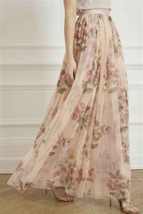 pin  ana  faldas   floral maxi skirt stylish dresses skirt fashion