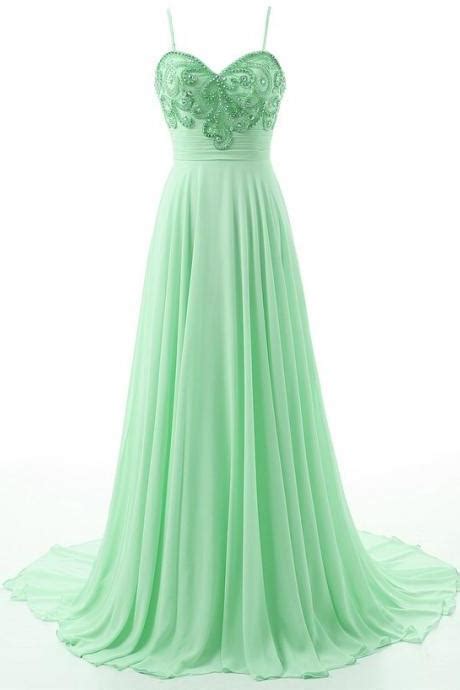 lovely high low mint green chiffon prom dresses sweetheart beaded homecoming dresses