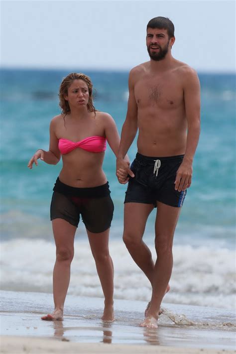 Shakira Wearing Two Bikini Sets At The Beach While On Vacation In