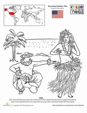 hula worksheet educationcom coloring pages dance coloring pages