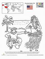 Coloring Hula Pages Dance Kids Around Hawaii Hawaiian Sheets Education Books Colouring Worksheet Pac Gs Islands Places Theme Color Visit sketch template