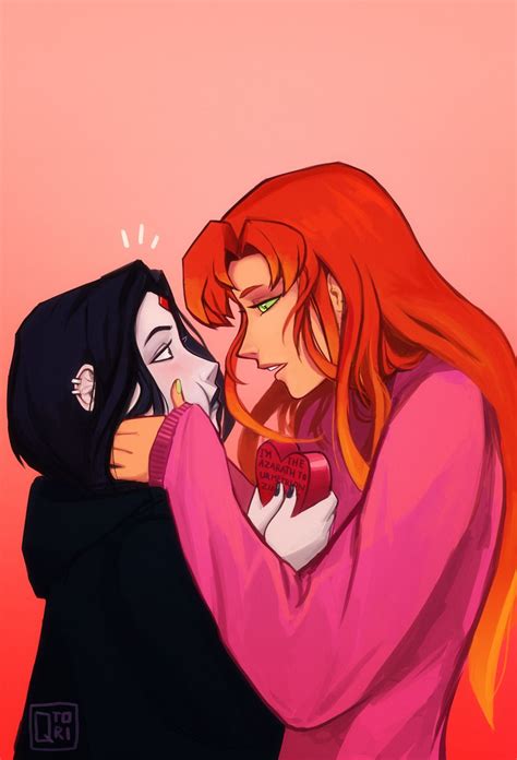 Lesbian Comic Cute Lesbian Couples Starfire And Raven