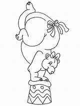 Circus Coloring Pages Bear Standing Hand Print Button Using Size Grab Easy Also sketch template