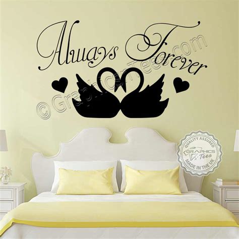 Always Forever Romantic Bedroom Wall Sticker Quote With