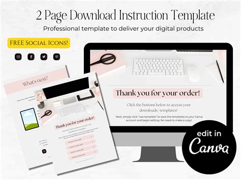 digital products template  instruction template  digital