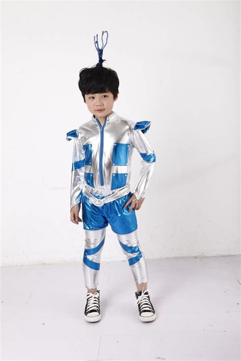 robot sci fi silver space futuristic fancy dress children kids suit