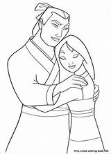 Mulan Coloring Pages Print sketch template