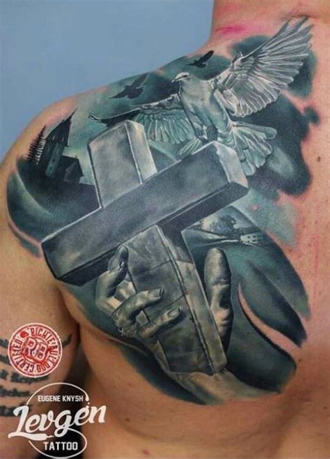 nice cross  chest tattoos  guys tattoos tattoo designs