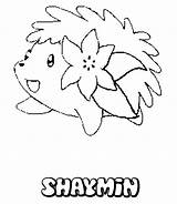 Shaymin Coloring Pages Pokemon Getcolorings sketch template