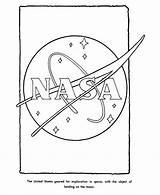 Coloring Logo Nasa Pages sketch template