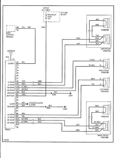 find  wiring chart  diagram    chevy cavalier factory radio im