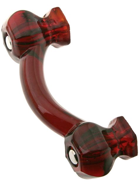 set   ruby red glass cabinet handles drawer pulls