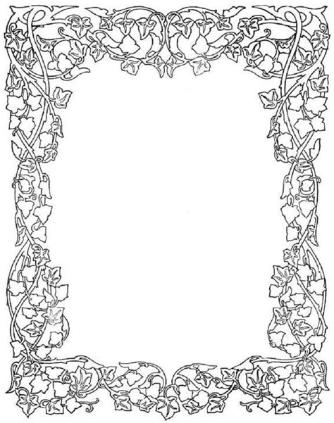 flower border coloring pages    images clip art borders