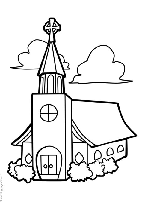 churches  coloring pages