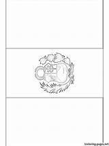 Coloring Pages Flags Country Peru Popular Coloringhome sketch template