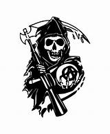 Sons Anarchy Coloring Pages Template Reaper Decal Maybe Stitch Try Cross Copy Etsy sketch template
