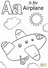 Coloring Airplane Letter Pages Printable Aa Cartoon Kids Rated Plain Print Supercoloring Alphabet Preschool Drawing Color Sheets Mighty Letters Abc sketch template