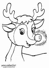 Reindeer Rudolph Nosed sketch template